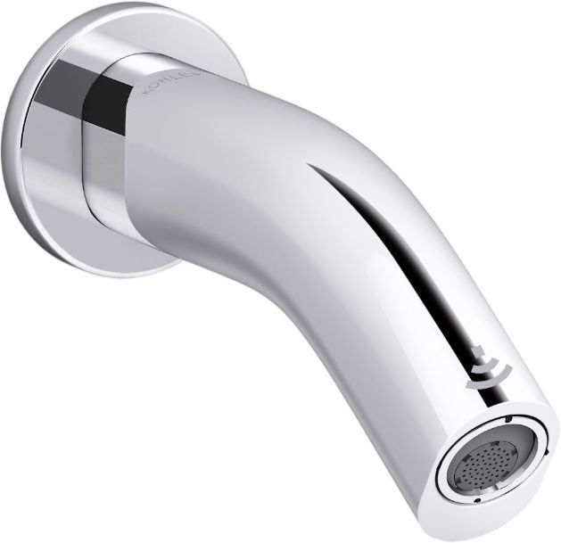 KOHLER® Oblo™ Polished Chrome Wall-Mount Touchless Faucet with Kinesis® Sensor Technology, DC-Powered-0