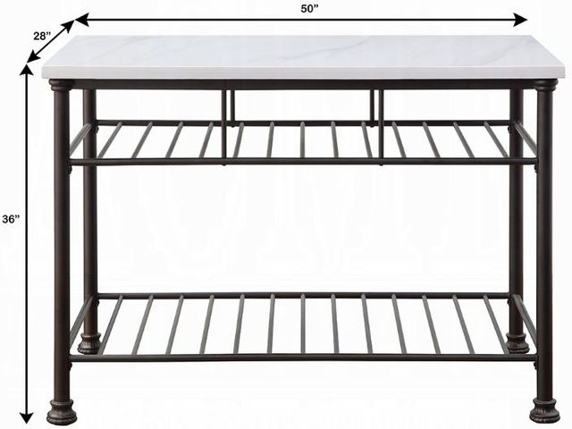 ACME Furniture Freyja Gray/White Kitchen Island-2