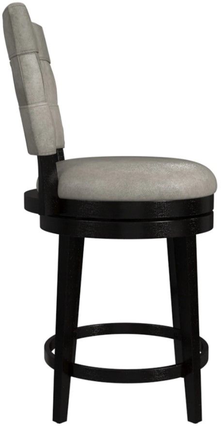 HH2 Home Kaede Brushed Black/Weathered Gray Counter Stool-3