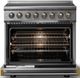 Viking® 5 Series 36" Stainless Steel Pro Style Induction Range with Brushed Brass Trim-1