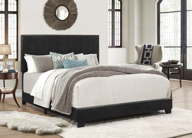 Crown Mark Erin Black Queen Upholstered Panel Bed-6