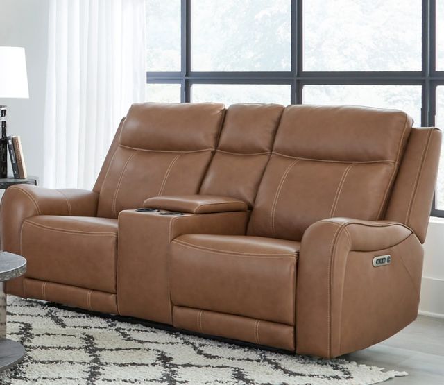 Parker House® Haywood Butternut Power Loveseat with Console-2