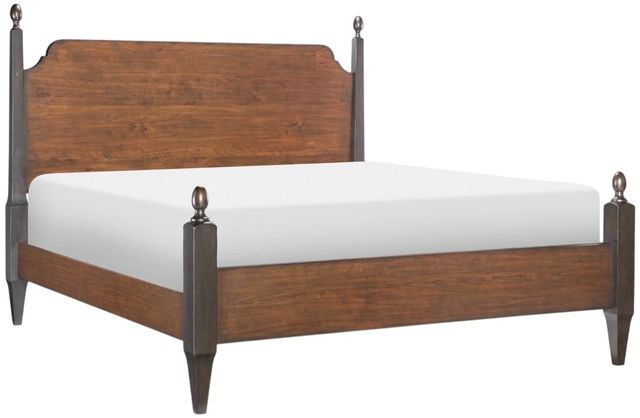 Legacy Classic Fenmore Dark Mocha/Distressed Cherry Queen Posted Bed-0