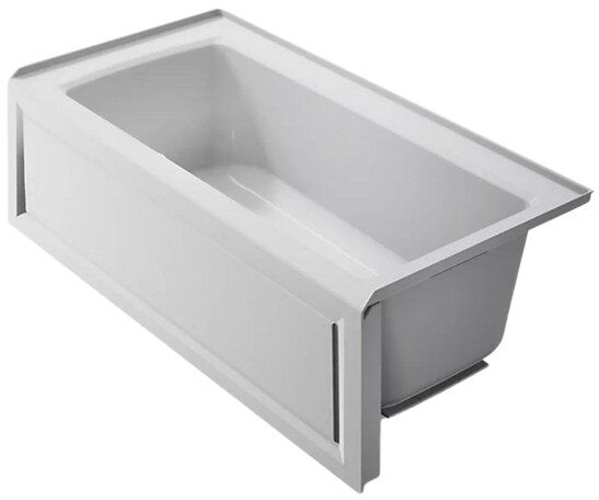 KOHLER® Archer® Ice Gray 60" x 30" Alcove Bath with Bask® Heated Surface - Right Drain-0