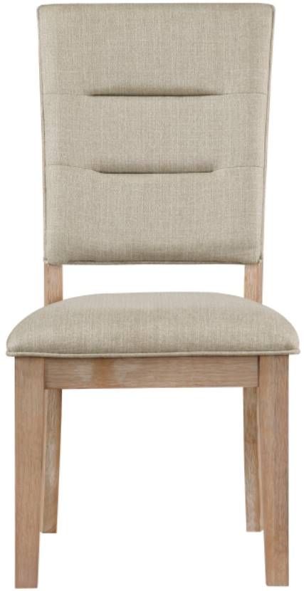 Homelegance® Aberdeen Beige/Distressed Light Oak Side Chair-1