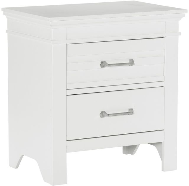 Mazin Furniture Blaire Farm White Nightstand-0