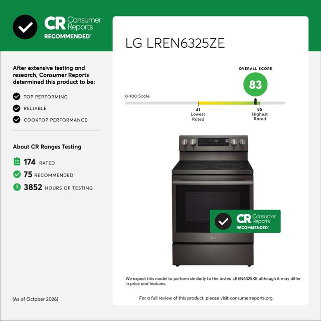 LG 30" Black Stainless Steel Freestanding Electric Range with Smart Wi-Fi Enabled ProBake Convection®-1