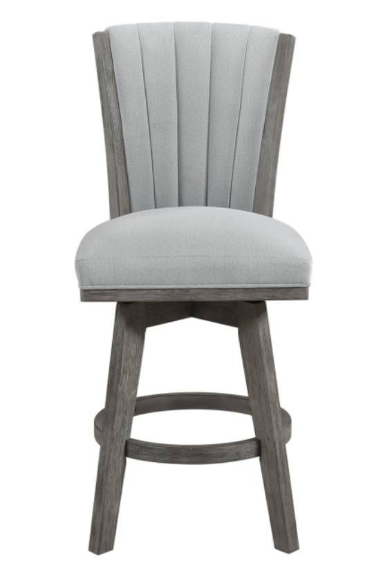 Mazin Furniture Corvallis Gray Swivel Counter Height Chair-0