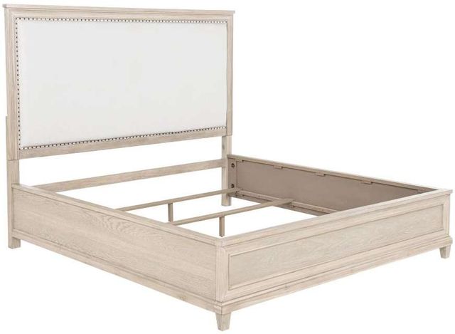 Coaster® Pembroke 4-Piece Cream/Washed Oak Queen Panel Bedroom Set-1