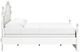 Signature Design by Ashley® Kozlani Matte White Full Upholstered Panel Bed-2