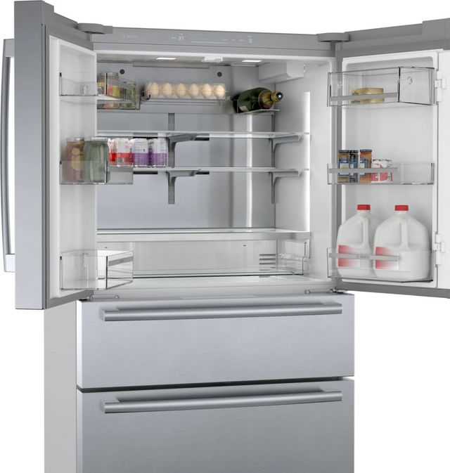 Bosch® 800 Series 36 in. 20.5 Cu. Ft. Stainless Steel Counter Depth French Door Refrigerator-13