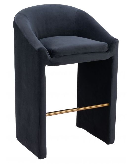 Zuo® Modern Emas Midnight Gray Barstool-0