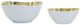A & B Home 2-Piece Gold/White Ceramic Bowl Set-0