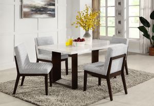 Eddie 5 Piece White Dining Table Set Eddie 5 Piece White Dining Table Set