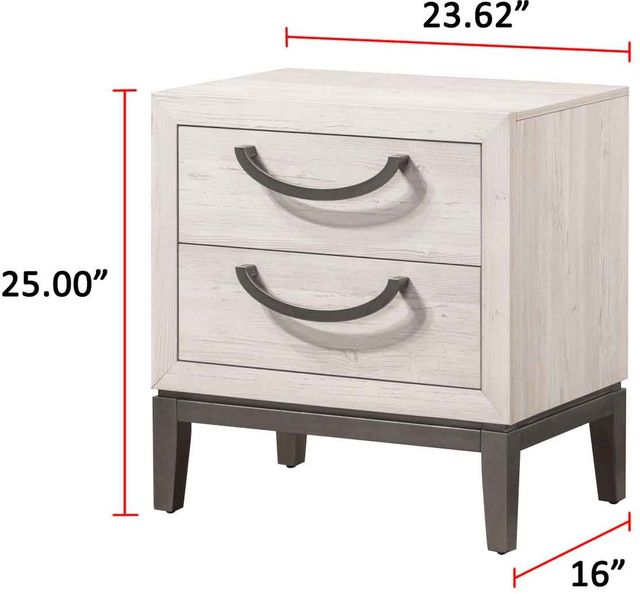 Crown Mark Veda Beige Nightstand-2