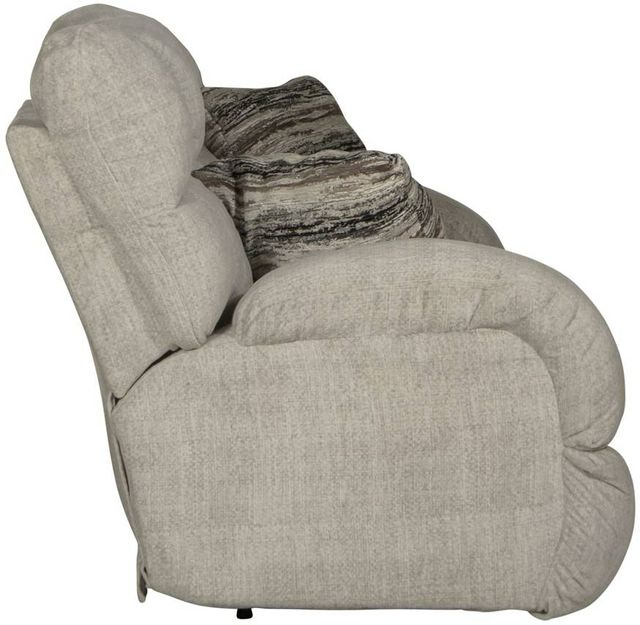 Catnapper® Ashland Buff Lay Flat Manual Reclining Loveseat with Console-3
