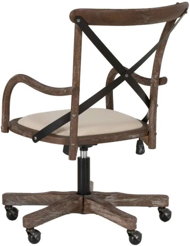 Linon Carson Gray Wash Office Chair-4