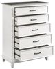Mazin Furniture Chesterton Antique White/Dark Brown Chest-2