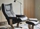 Stressless® by Ekornes® Customizable Wing Small Manual Recliner and Ottoman with Classic Base-1
