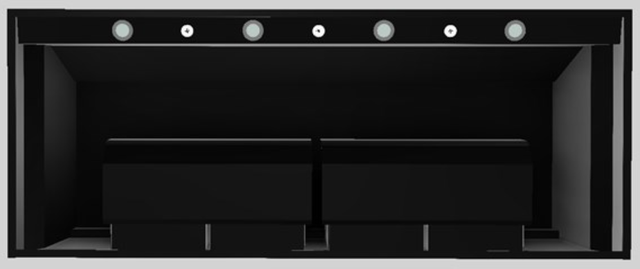 Vent-A-Hood® Designer Series 60" Black Wall Mounted Range Hood-3