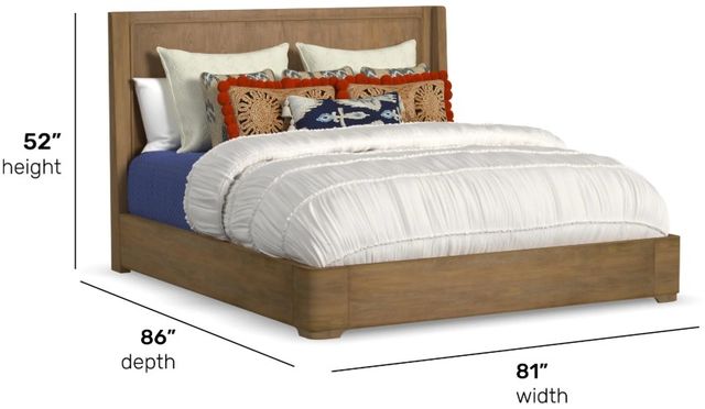 Flexsteel® Normandy Driftwood King Panel Bed-2
