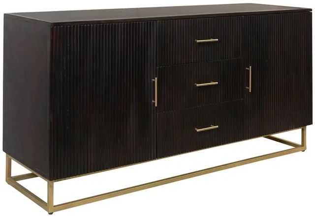 Stylecraft Ebony Stain and Gold Sideboard-0