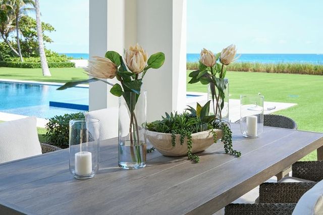 Lane Venture® Lenox Hill Quarry Gray Outdoor Aluminum Rectangular Dining Table-2