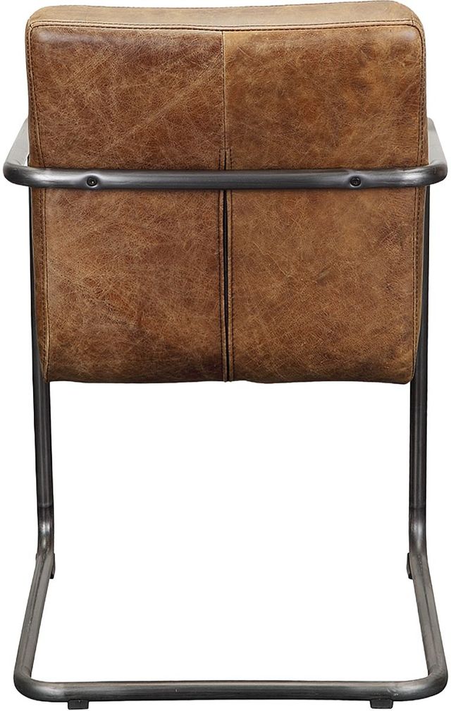 Moe's Home Collection Ansel 2-Piece Light Brown Leather Dining Arm Chair Set-2