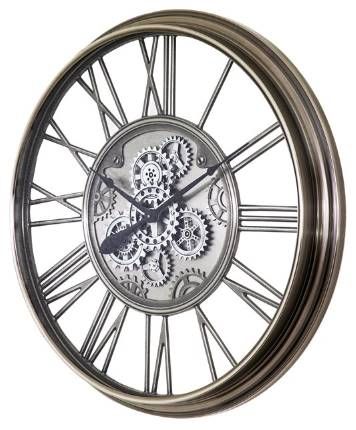 YHD Gray Traditional Round 32" Gear Clock-1