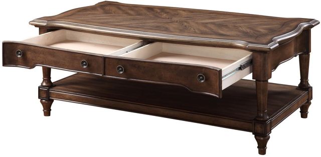 Homelegance® Heath Court Brown Coffee Table-3