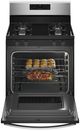 Whirlpool® 29.88" Free Standing Gas Range-Black On Stainless-2