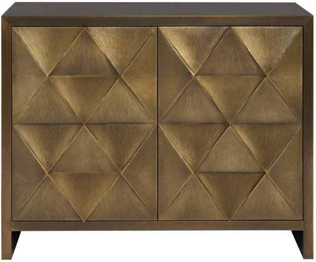 Universal Explore Home™ Modern Aged Gold Origami Hall Chest-2