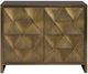 Universal Explore Home™ Modern Aged Gold Origami Hall Chest-2