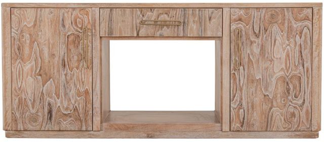 International Furniture Direct Balam White Entertainment Center with Fireplace-4