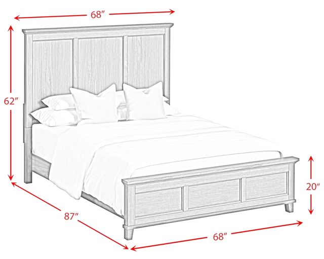 Elements International Canterbury Ivory Queen Panel Bed-2