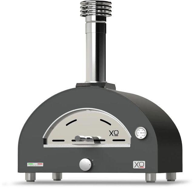 XO 24" Black Countertop Natural Gas and Wood Pizza Oven-0