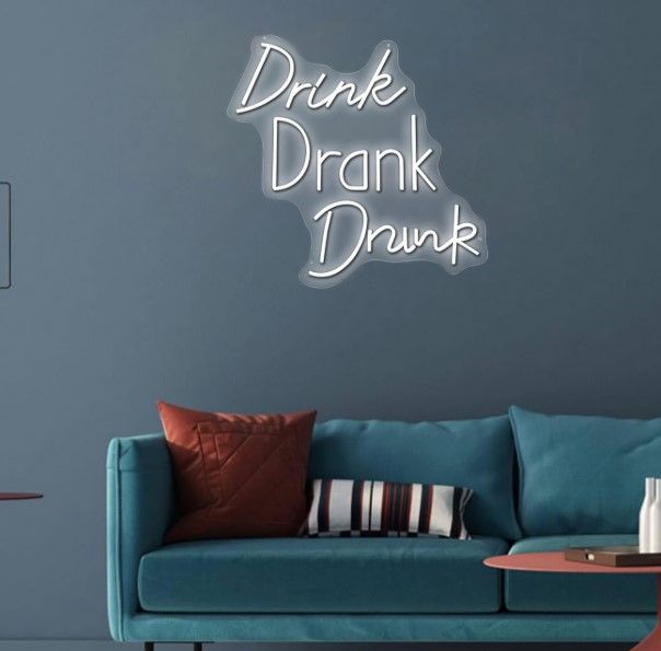 Classy Living Enlightened Drink Drank Drunk Neon Sign-1