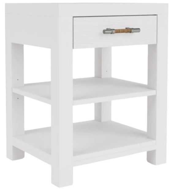 Riverside Furniture Rosalie White Caps 1-Drawer Nightstand-0