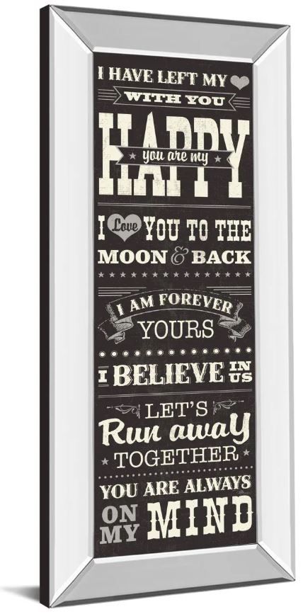 Classy Art L-O-V-E Il by Pela Studio Mirror Framed Wall Art-1