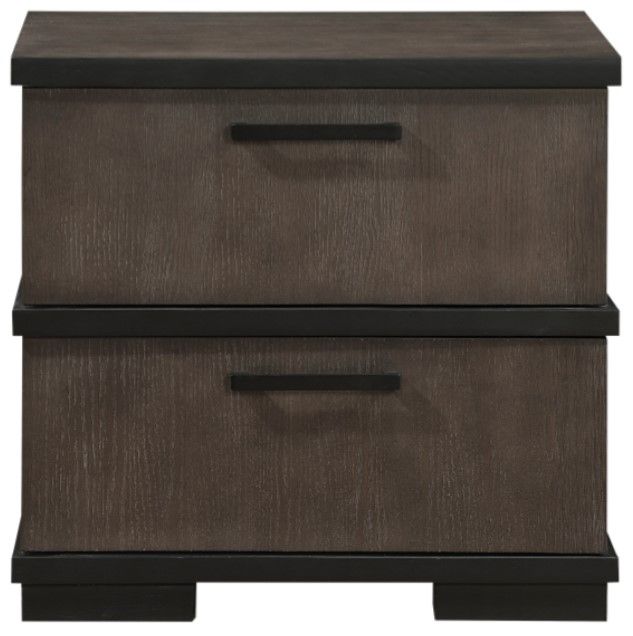 Homelegance® Acworth Black/Brownish Gray Nightstand-2