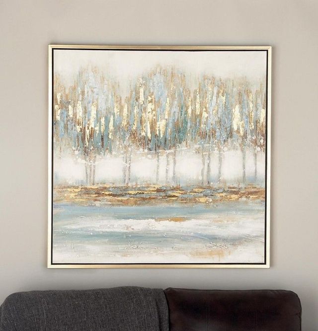 Deco Marche Blue Canvas Tree Wall Art-3
