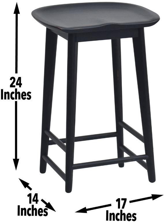 Steve Silver Co. Hilton Black Counter Stool-2