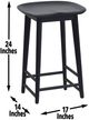 Steve Silver Co. Hilton Black Counter Stool-2