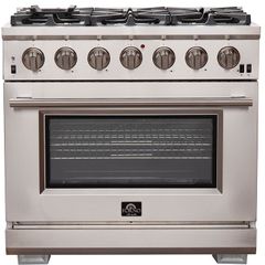 FORNO® Capriasca 36" Stainless Steel Pro Style Gas Range