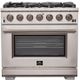 FORNO® Capriasca 36" Stainless Steel Pro Style Gas Range-0