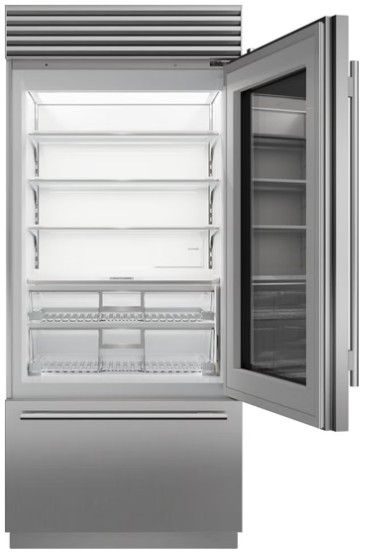 Sub-Zero® Classic Series 36" 20.8 Cu. Ft. Panel Ready Right Hinge Built-In Over and Under Refrigerator/Freezer with Glass Door-1