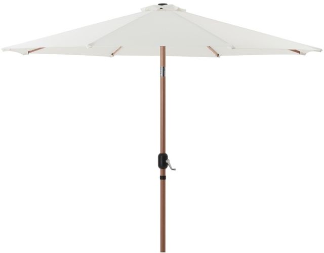 Meridian Furniture Fiji Black/White Aluminum Outdoor Patio Umbrella and Base-3