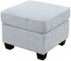 Intercon Ashbury TUP Soft Gray Chenille Ottoman-0