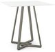 Amisco Customizable Dirk 36" White Glass Square Counter Height Table-0