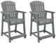 Signature Design by Ashley® Sanctuary Beach Dark Gray Plastic Outdoor Bar Stool-3